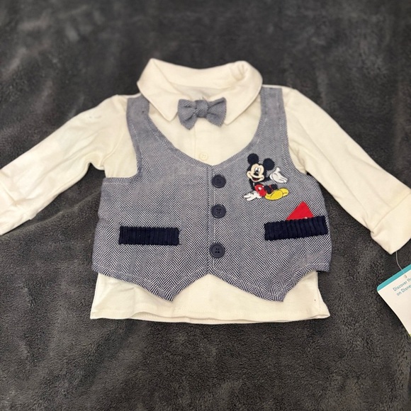 NWT Y2k Mickey Mouse Kids Vest Set - Picture 1 of 7